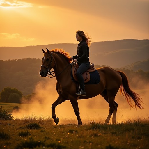 Free Dusty golden ride Image - Equestrian, Sunset, Golden | Download at ...