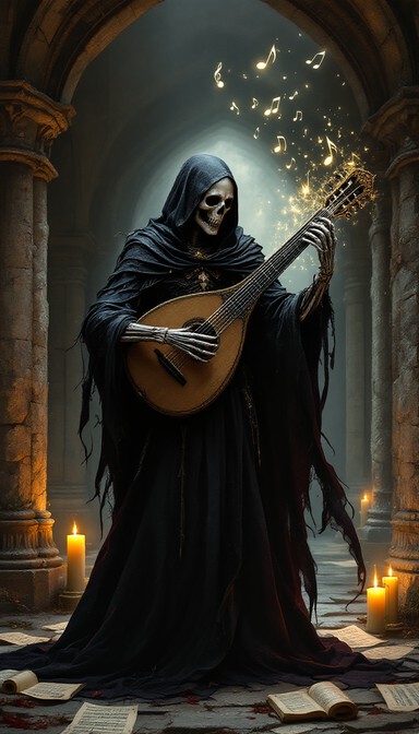 Free Death's Musical Performance Image - Gothic, Skeleton, Medieval ...