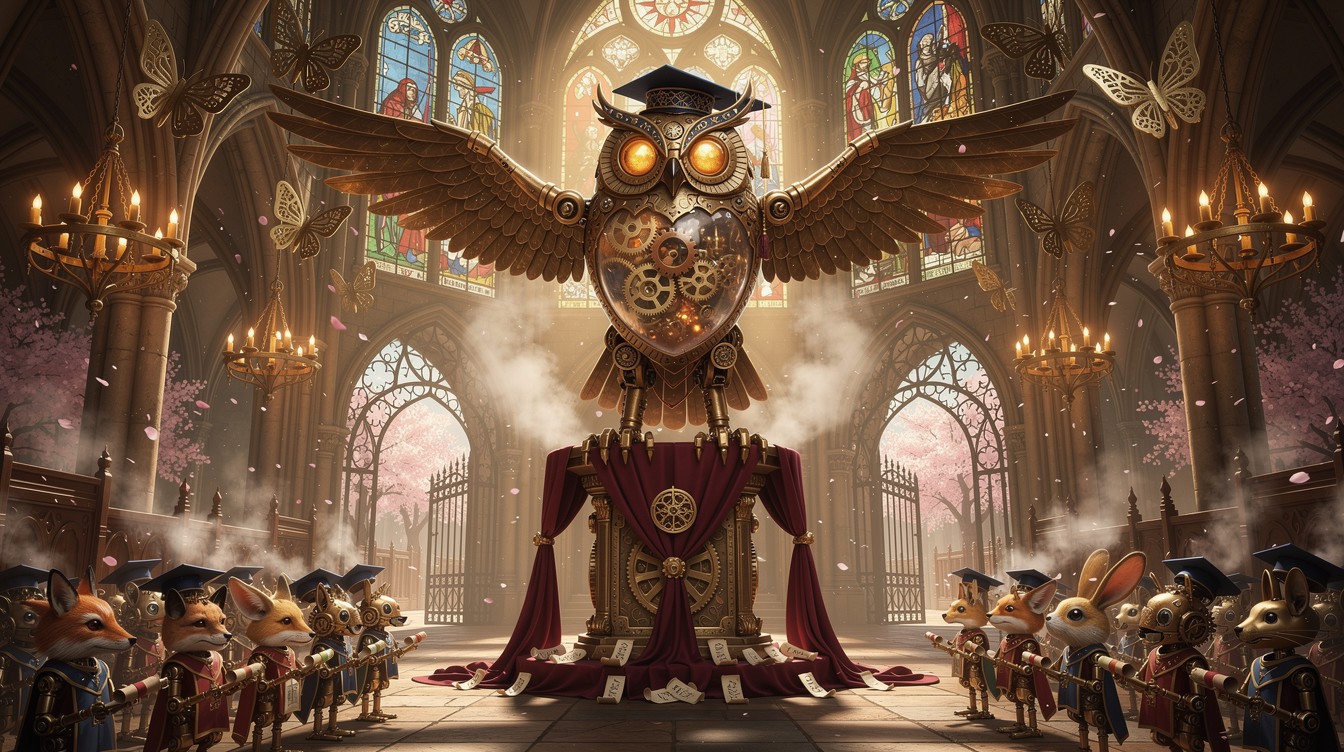Free Steampunk Graduation Ceremony Image - Steampunk, Owl, Mechanical ...
