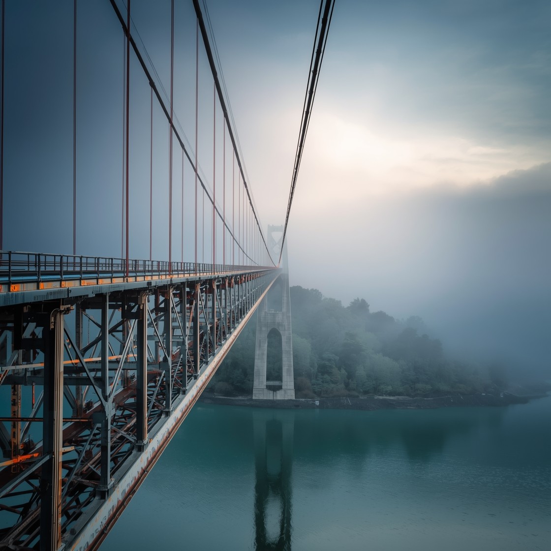 Free Bridge Through Mist Photo - Bridge, Suspension, Mist | Download at ...