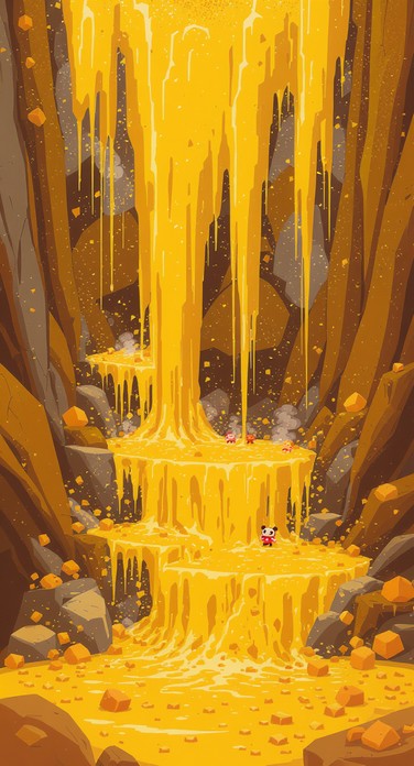 Free Golden Cheese Cascade Image | Download at StockCake