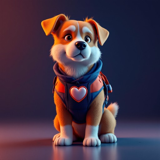 Free Loving Rescue Pup Image - Puppy, Cartoon, 3d | Download at StockCake