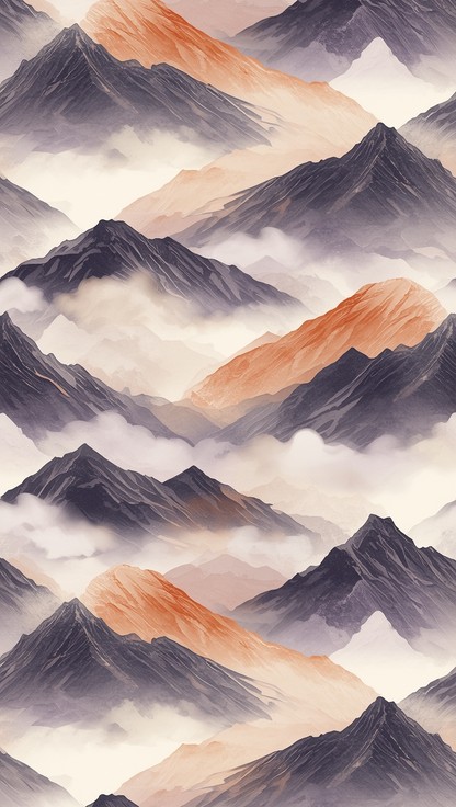 Free Celestial Mountain Layers Image - Mountains, Landscape, Pattern ...