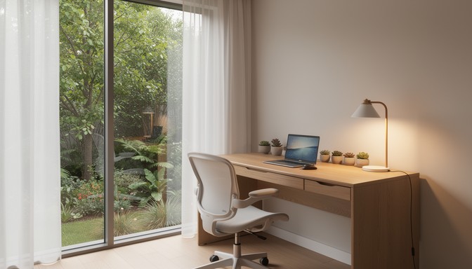 Free Peaceful Workspace Sanctuary Image - Workspace, Desk, Laptop ...