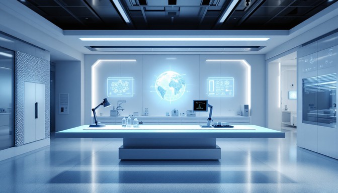 Free Futuristic Lab Interior Image - Laboratory, Futuristic ...