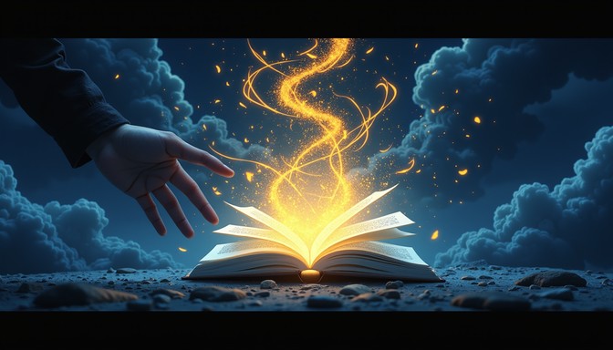 Magic Magically Written Free Magical Book Sparks Image - Book, Magic, Glow | Download at StockCake