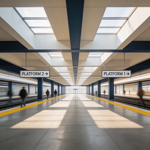 Subway Platform Design Free Modern Transit Architecture Image - Subway, Metro, Railway ...