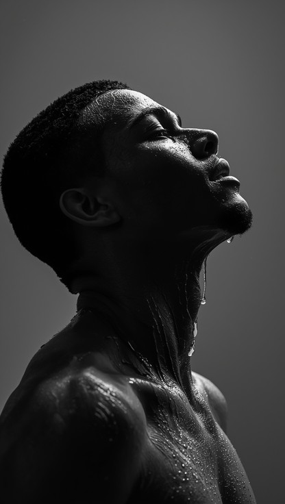 Human Rawness Free Strength Through Struggle Photo - Athlete, Monochrome, Portrait ...