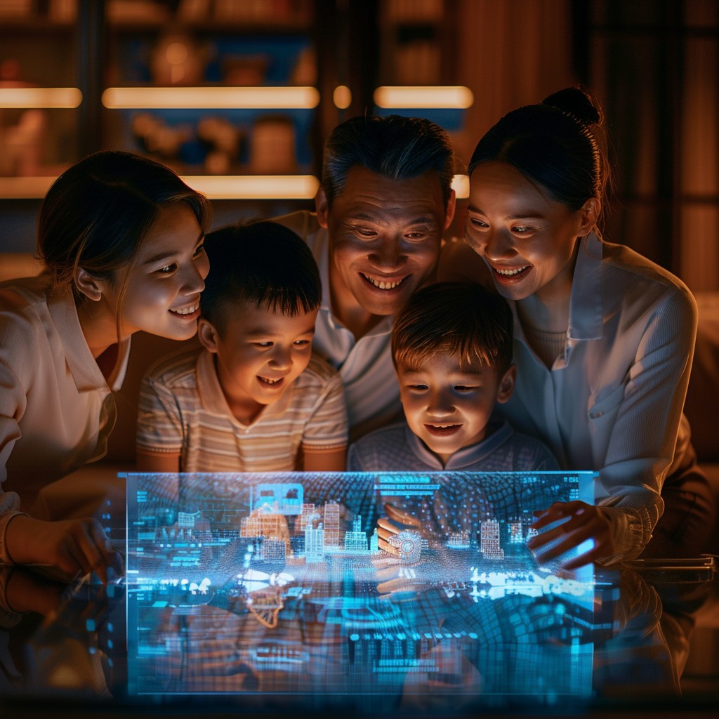 Free Family Tech Time Image - Family, Technology, Hologram | Download ...