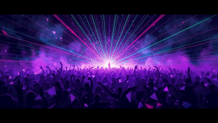 Neon Rave Motion Free Electric Dance Energy Image - Disco, Abstract, Geometric ...