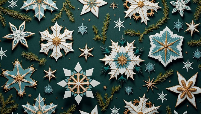 Free Nordic Snowflake Design Image - Snowflakes, Geometric ...