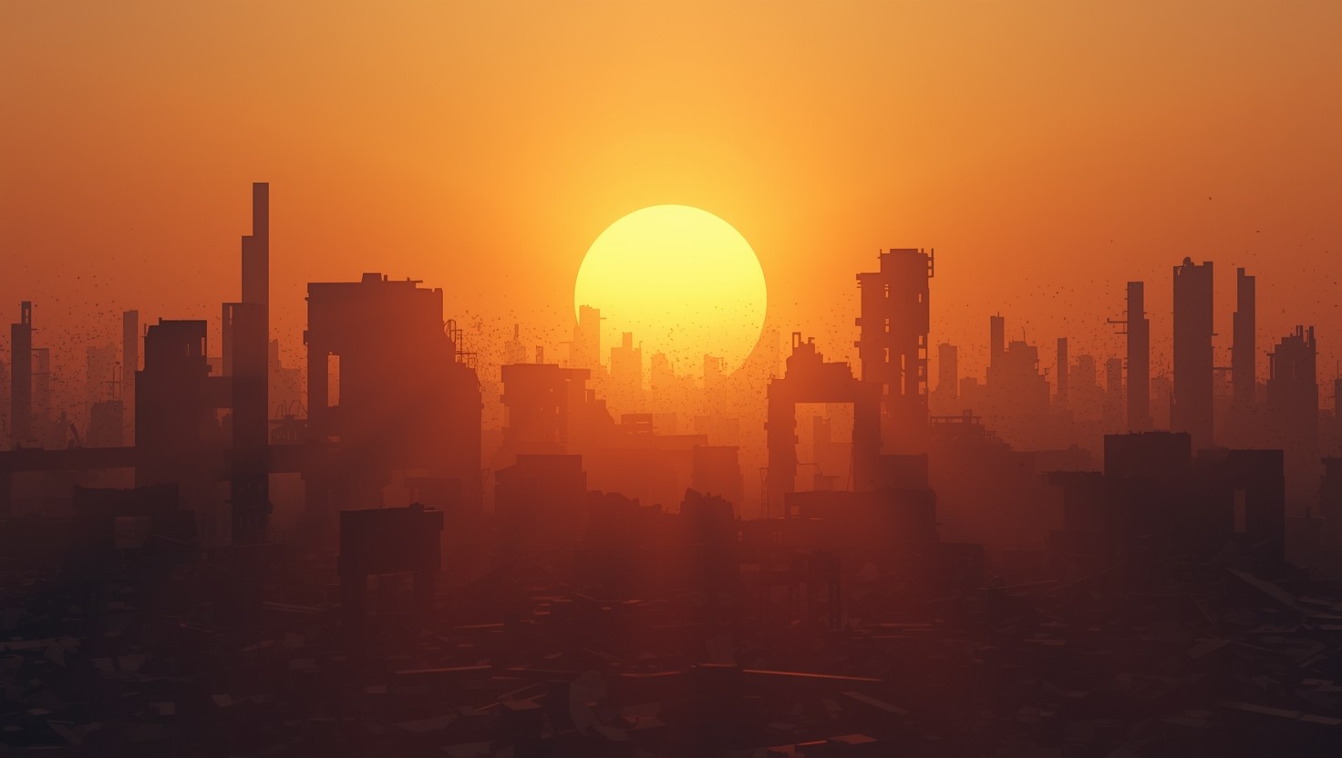 Free Apocalyptic Sunrise Scene Image - Apocalyptic, Cityscape, Sunrise ...