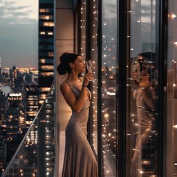 Free Elegant Evening Sip Image - Woman, Balcony, Evening | Download at ...