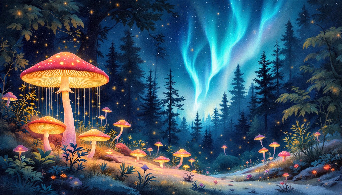 Free Nature's Hidden Magic Photo - Watercolor, Forest, Aurora ...