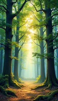 Free Enchanted Forest Path Image - Forest, Sunbeams, Path | Download at ...