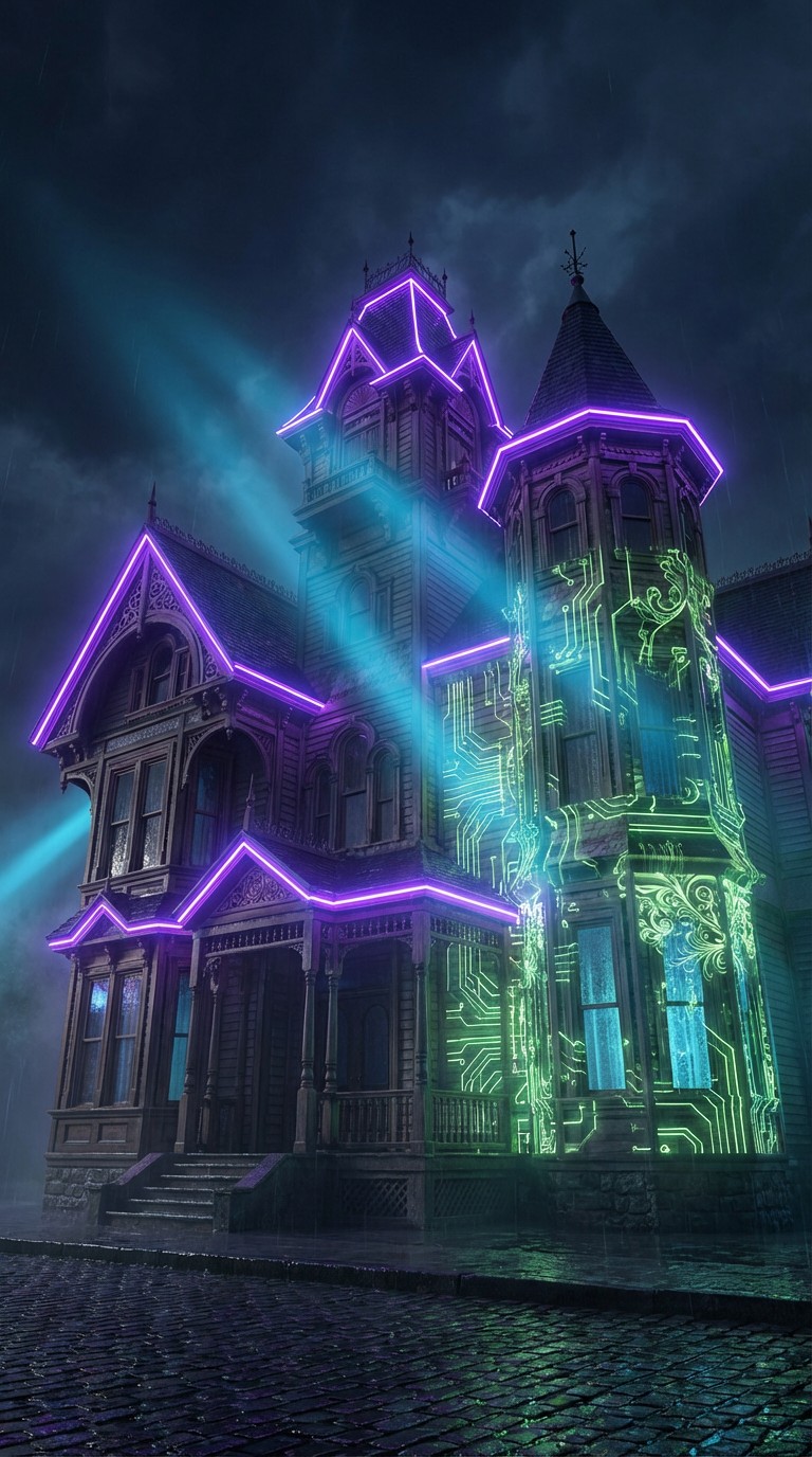 Free Victorian Cyberpunk Mansion Image - Cyberpunk, Victorian, Mansion ...