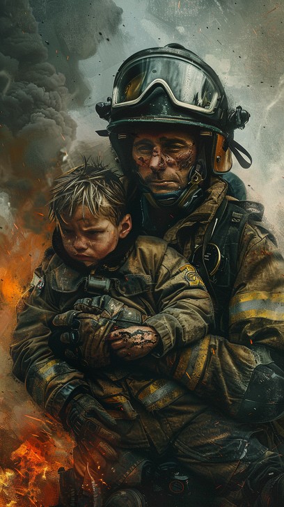 Free Firefighter Rescues Child Image - Firefighter, Child, Rescue ...
