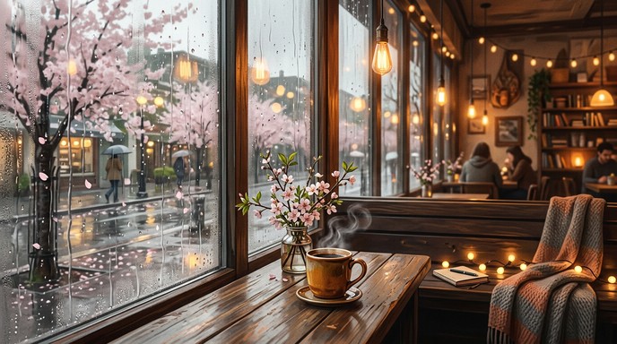 Free Rainy Cafe Vibes Image - Cafe, Rain, Cozy | Download at StockCake