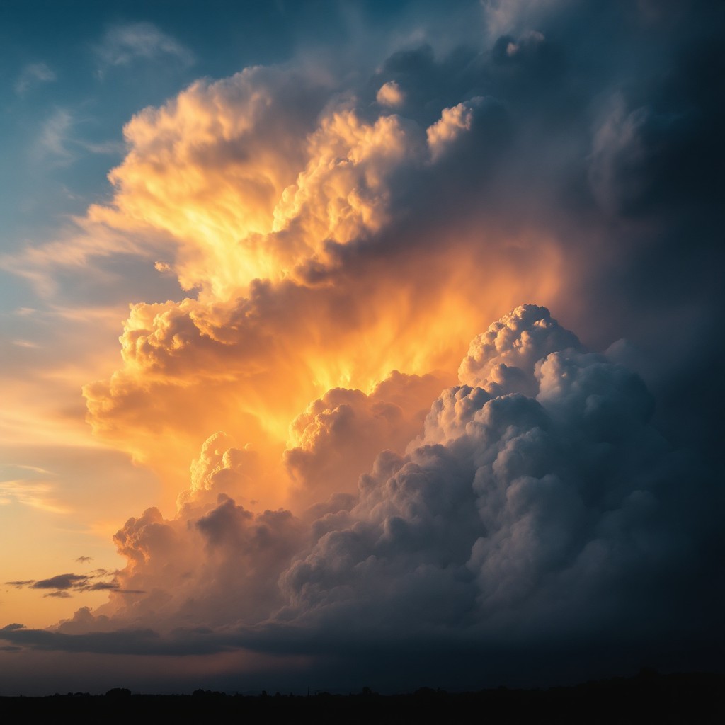 Free Storm Meets Sunset Image - Storm, Sunset, Clouds | Download at ...