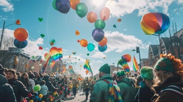 Free Vibrant Street Celebration Image - Celebration, Balloons, Crowd ...