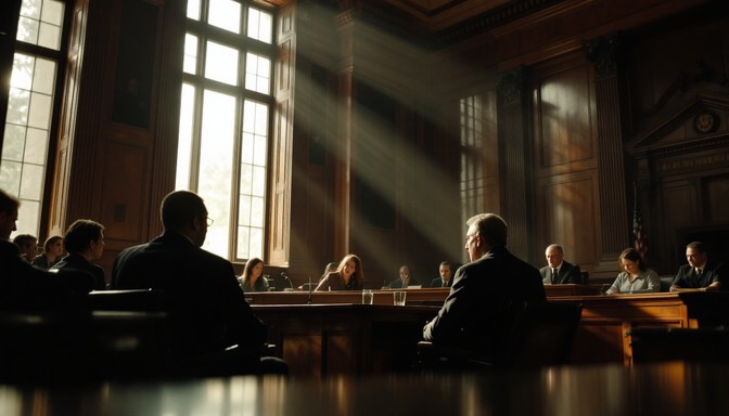 Free Majestic Legal Chamber Image - Courtroom, Sunbeams, Columns ...