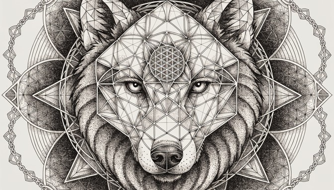 Wolf Math Signs Free Sacred Wolf Geometry Image - Wolf, Mandala, Geometry | Download at ...