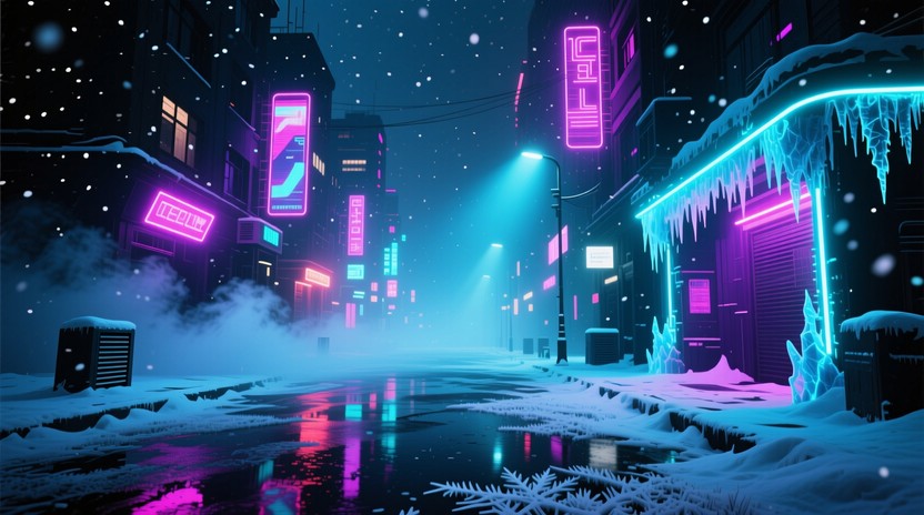 Free Cyberpunk Snow Storm Image - Cyberpunk, Winter, Snow | Download at ...