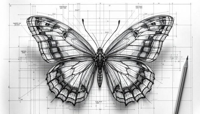 Butterfly Backdraft Design Free Butterfly Blueprint Design Image - Butterfly, Blueprint ...