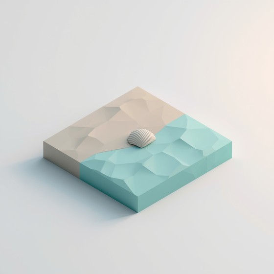 Free Floating Coastal Geometry Image - Minimalist, Beach, Coastal ...