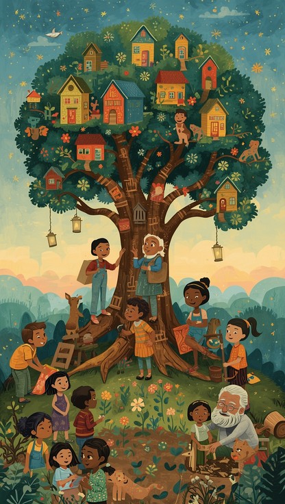 Free Community Tree Houses Image - Whimsical, Treehouse, Community ...