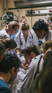 Free Medical Team Huddle Image - Healthcare, Teamwork, Doctors ...
