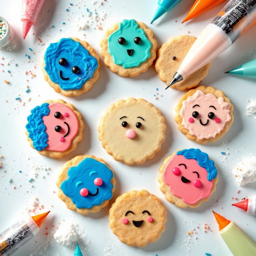 Cookieware Face Texture Free Colorful Cookie Faces Image - Cookies, Faces, Decorated | Download ...