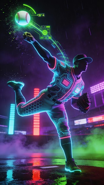 Pitcher Neon Free Neon Baseball Pitcher Image - Cyberpunk, Neon, Baseball | Download ...