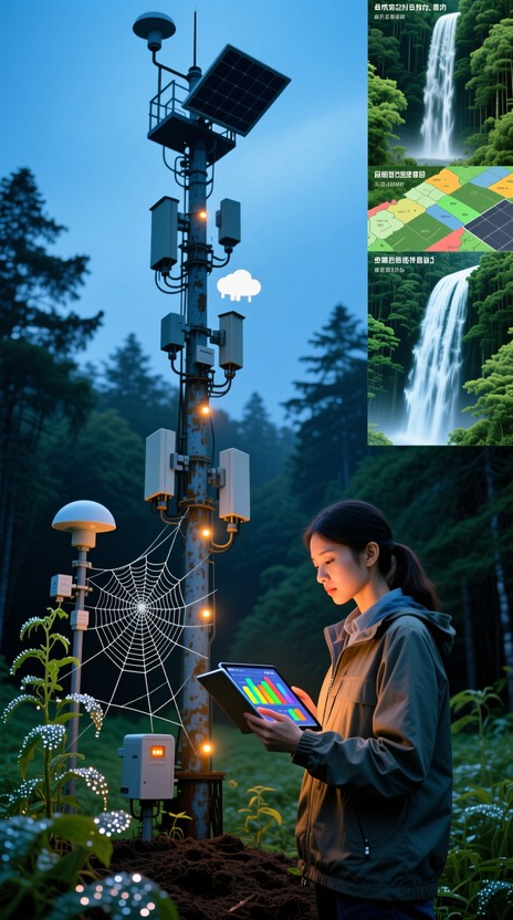 Atmosphere Sensor Tree Free Twilight Forest Monitoring Photo - Environmental, Engineer, Forest ...