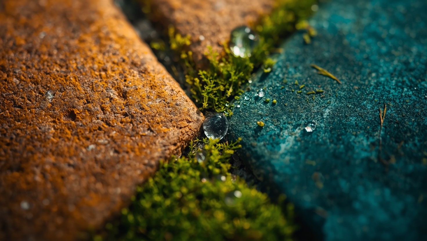 Free Stone Meets Moss Image - Macro, Stone, Moss | Download at StockCake