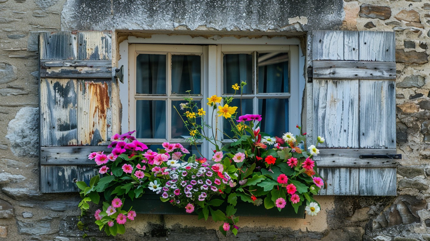 Free Charming Window Blooms Image - Rustic, Flowers, Window | Download ...