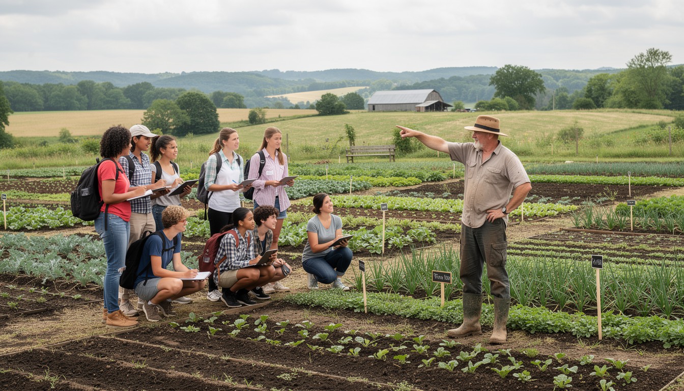 Free Learning Organic Farming Image - Agriculture, Education, Students ...