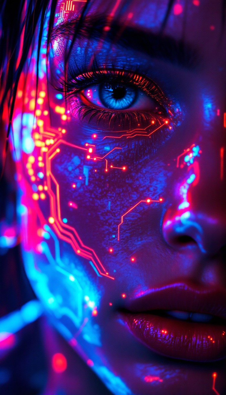 Free Neon Cyberpunk Portrait Image - Cyberpunk, Neon, Futuristic ...