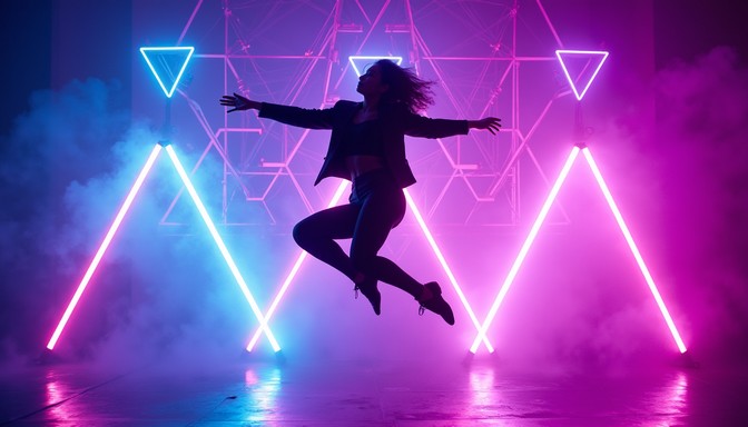 Neon Rave Motion Free Neon Dancers Leap Image - Cyberpunk, Neon, Dance | Download at ...
