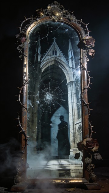 Free Haunted Mirror Reflection Image - Mirror, Gothic, Victorian ...