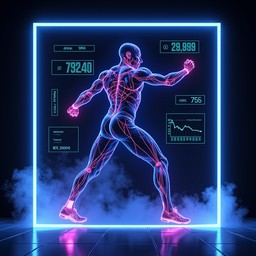 Free Bionic Training Analysis Image - Athletic, Cyberpunk, Neon ...