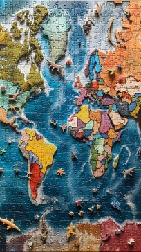 Free Puzzle World Map Image - Puzzle, World, Map | Download at StockCake
