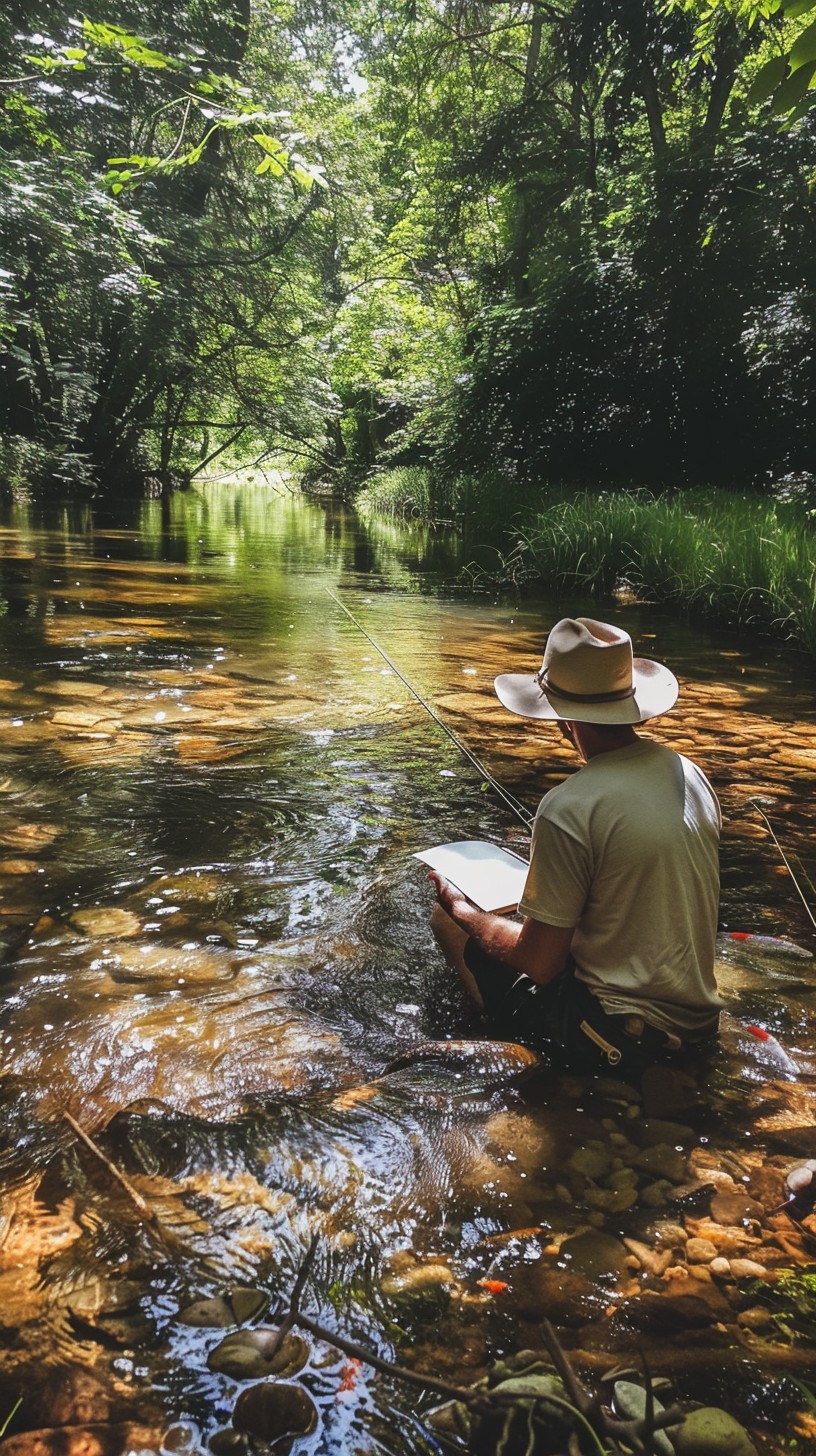 Free Streamside Serenity Moment Photo Stream Forest Tranquility