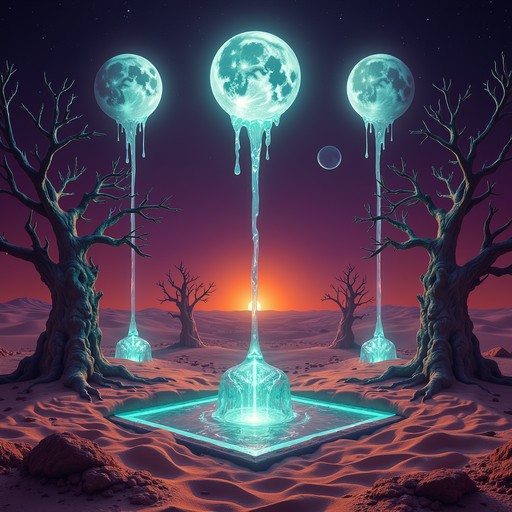 Dripping Realm Free Ethereal Desert Symmetry Image - Surreal, Moons, Desert | Download ...