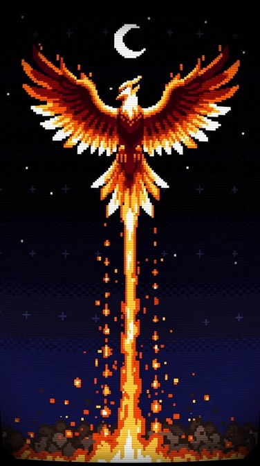 Free Pixel Phoenix Ascending Image - Phoenix, Pixel, Retro | Download ...