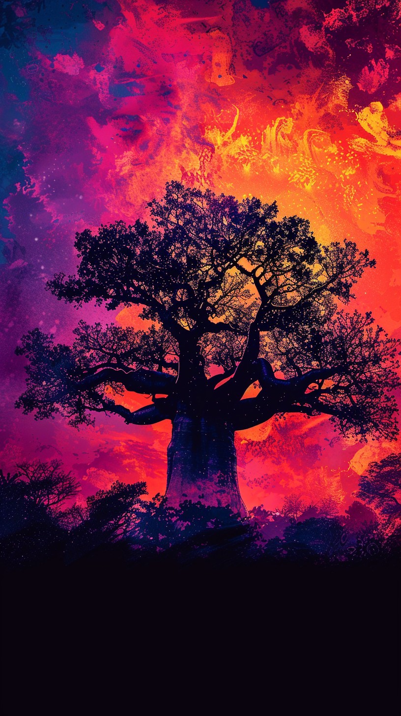 Free Vibrant Tree Art Image - Vibrant, Tree, Art | Download at StockCake