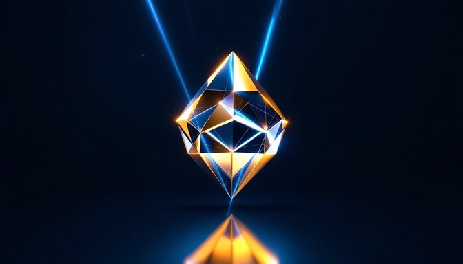 Geometric Capture Light Free Luminous Geometric Crystal Image | Download at StockCake