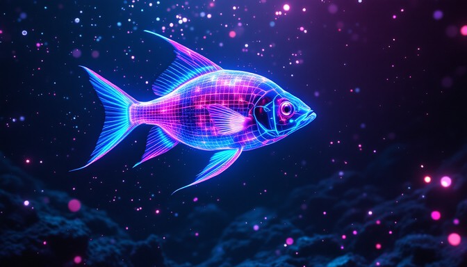 Neons The Fish Free Neon Fish Glows Image - Cyberpunk, Fish, Neon | Download at StockCake