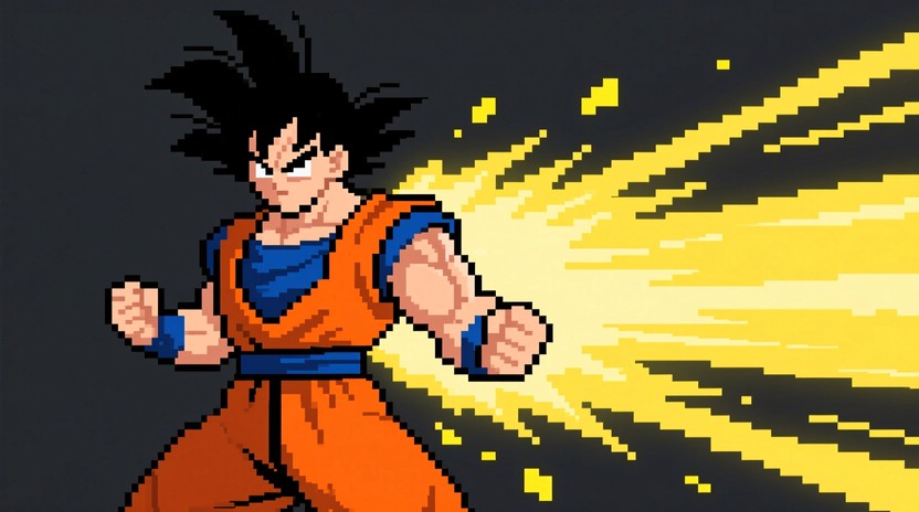 Free Pixelated Power Unleashed Image - Pixelart, Warrior, Orange ...