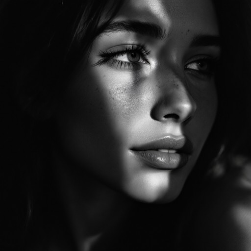 Free Luminous Shadow Portrait Image - Monochrome, Portrait, Minimal ...